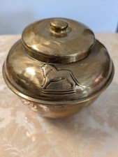 VINTAGE BRITISH EMPIRE EXHIBITION 1925 BRASS LIPTONS TEA CADDY SOUVENIR #159