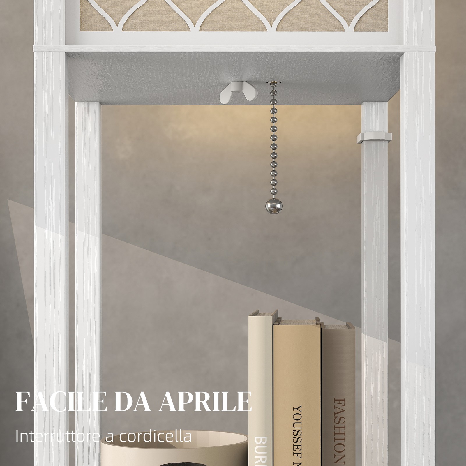 Lampada da Terra 2 in 1 Moderna con 3 Ripiani, Attacco E27, 26 x 26 x 160 cm, Bi foto 5