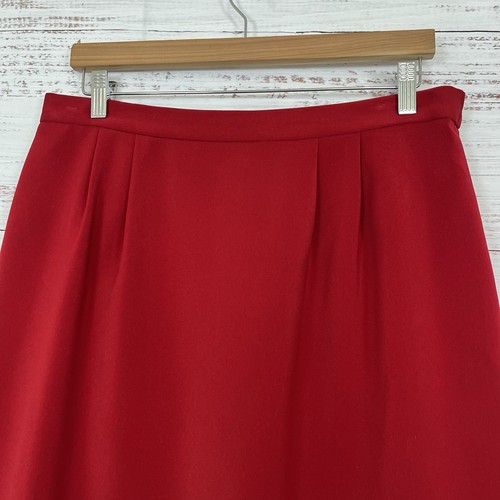 LeSuit Skirt Womens Size 16W Red Straight Long Lined Career - Picture 2 of 15