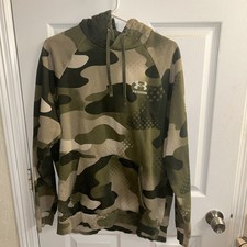 Under Armour 1379211 Men's Sz Large Freedom Rival Fleece Amp Pullover Hoodie