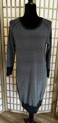 Rag n bone 100% Cashmere Sweater Dress Pullover Size S Black/White Long Sleeve