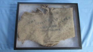 1900's Tonopah Nevada Cons. Spanish Bell Silver Mining Co. Burlap Ore Bag Relic