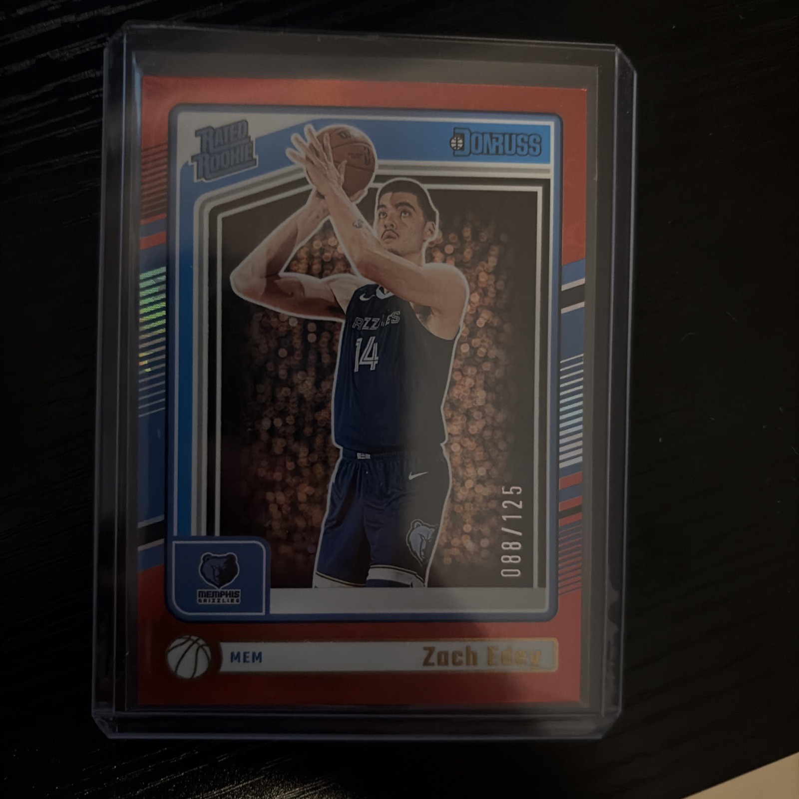 2024-25 Panini Donruss Zach Edey #239 RC Rated Rookie Red Stars /125