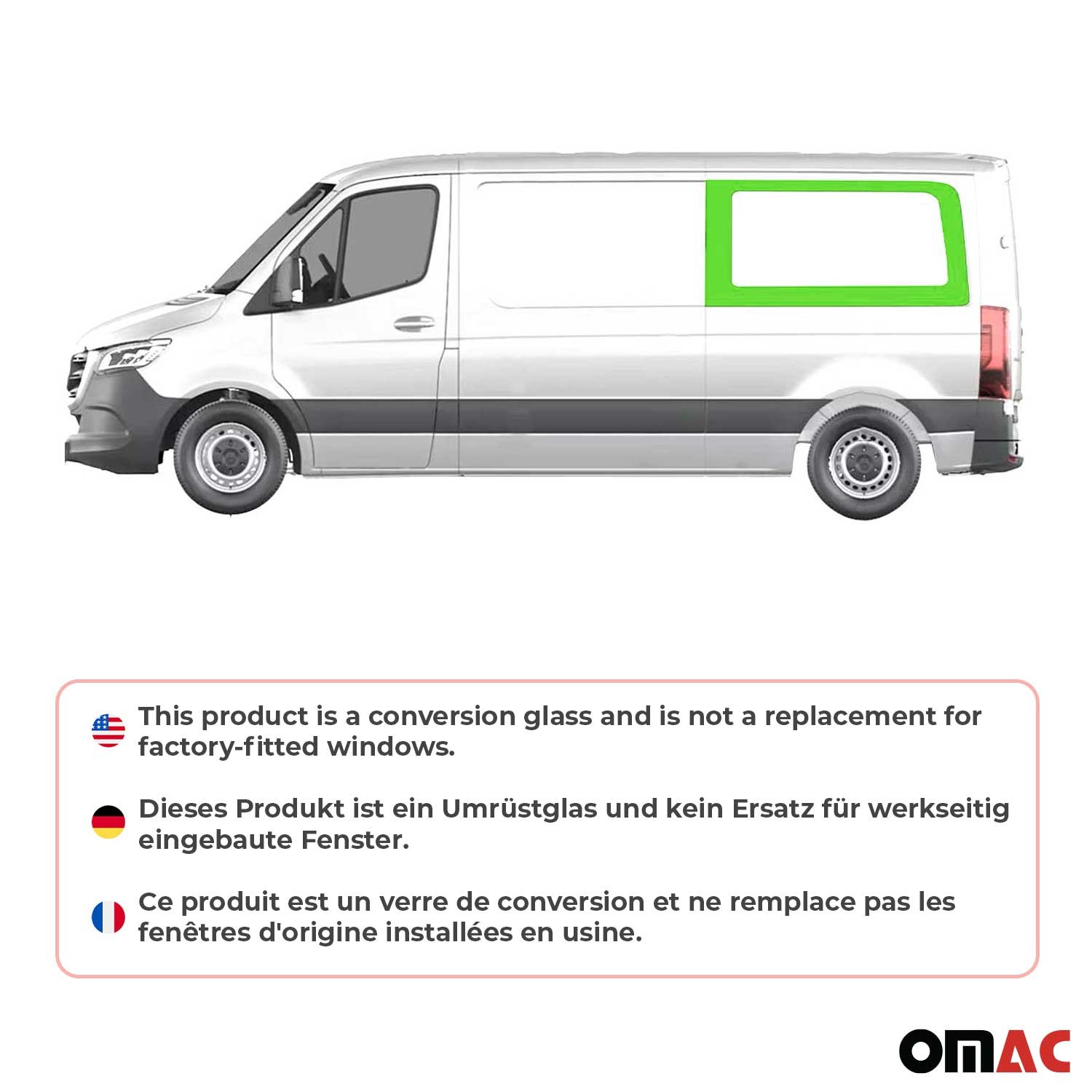 Vitre fixe Sprinter W906 L2 pour aménager votre van d'aventure - 2