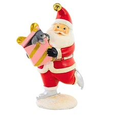 Transpac 10.50In Skating Santa, Polyresin