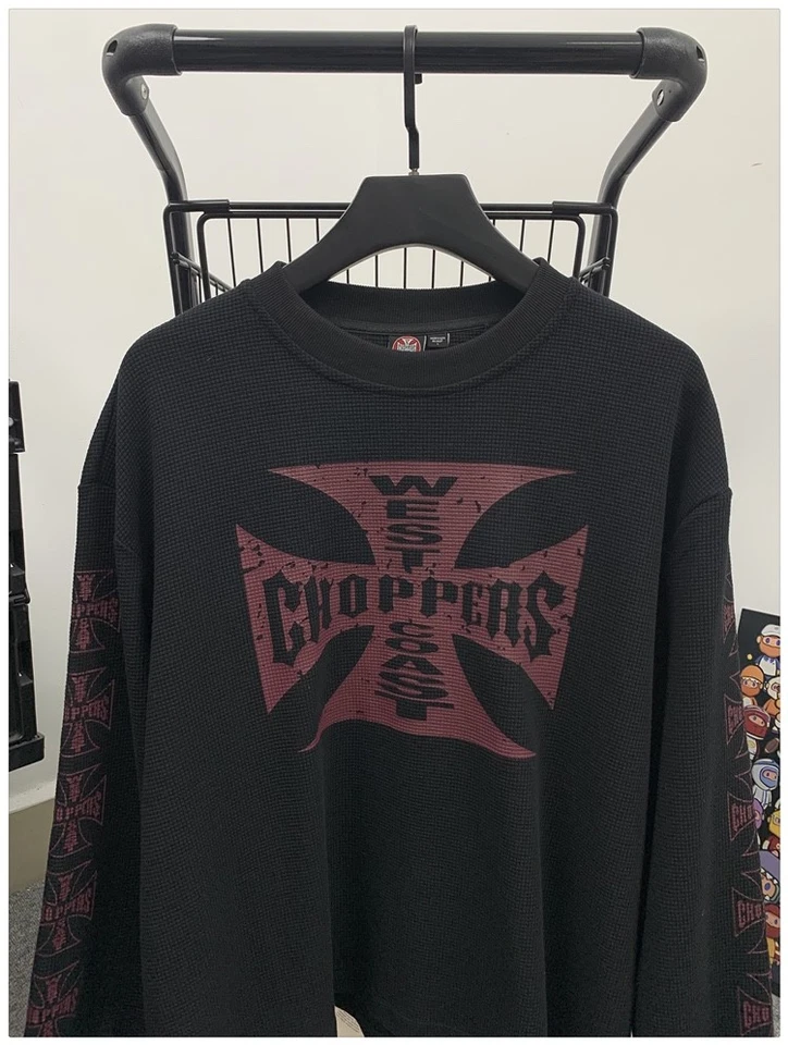 West Coast Choppers Vintage Térmico Manga Larga NEGRO GRANATE | TALLA XL Foto 4 de 4