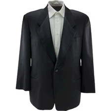 Giorgio Armani Black Virgin Wool Single Button Tuxedo Jacket Men’s Size 42R
