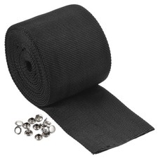 10Ft*70mm Polyester Rope Protector Cable Cover Rope Protective Sleeve Black