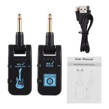  Wireless Guitar System Guitar Transmitter Receiver Set for Electric Guitar Bass
