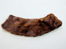 Vintage Brown Mink Fur Collar For Coat, Jacket, Dress Approximate 20"