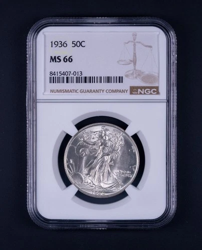 1936 Walking Liberty Half Dollar NGC MS66 WB013