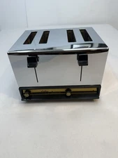 ASTRA by TOASTMASTER 4 Slice Toaster Vintage Chrome MCM Retro Tested Clean