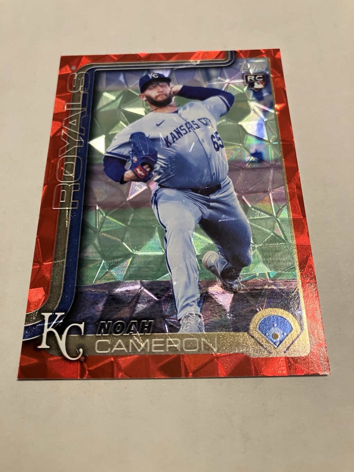 2025 Topps Update #US65 Noah Cameron 1/5 Red Diamanté Foil(Hanger Exclusive)