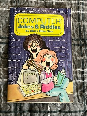 COMPUTER Jokes & Riddles Childrens Book Vintage Hardcover Illustrated Tech Humor