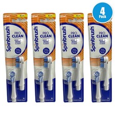 Spinbrush Pro Clean Replacement Brush Heads Soft Dual Action 4 Pack Of 4 New