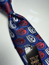 NWT VERSE 9 MULTI COLOR PAISLEY STYLE PRINT SILK DESIGNS NECK TIE & HANKY