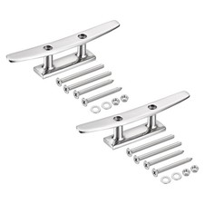 Tacchetto Barca Base Aperta 5", 2 Pezzi Tacchetto Dock Acciaio Inox 316 per Kayak Barca