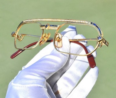 Cartier Must Aneé Folles sunglasses precious in golden diamonds