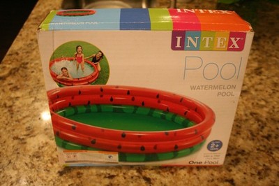 Intex 66-Inch Round Inflatable Kids Swimming Wading Watermelon Pool New 