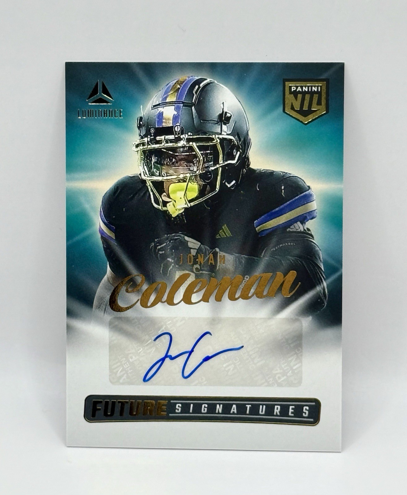 2025 Panini Luminance Jonah Coleman Future Signatures NIL Auto #NIL-JCN Huskies