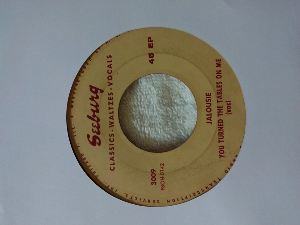 SEEBURG BACKGROUND MUSIC LIBRARY 45 RPM Lot Of 8 Classics Waltz's Vocals Red Vin - Image 3 of 4