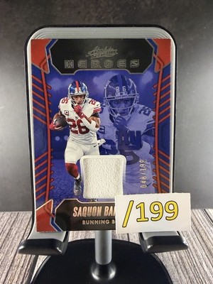 2023 Panini Absolute Heroes Memorabilia Saquon Barkley /199- GIANTS, EAGLES