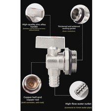 1 inch Enlarged Drain Valve Copper Body Zinc Handle for Radiator Drainage