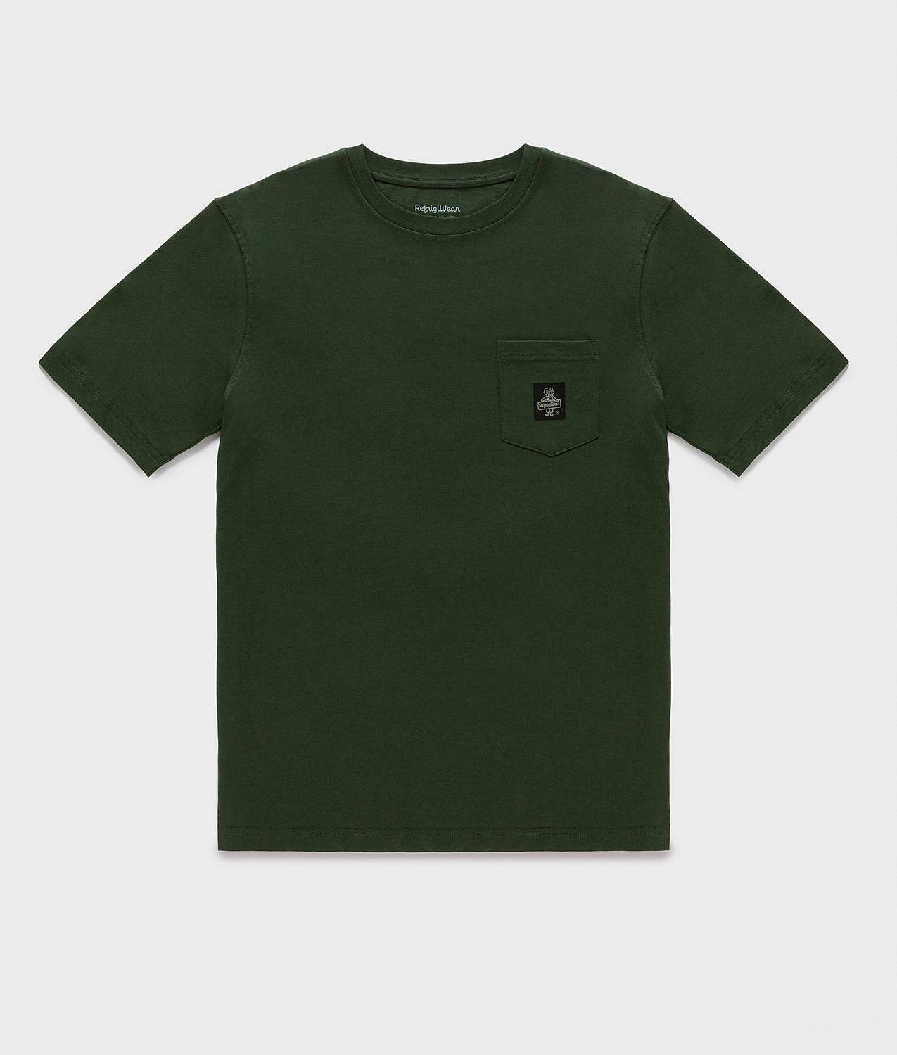 Футболка с надписью Refrigiwear Pierce Verde - футболки Taglia L Abbigliamento Uomo
