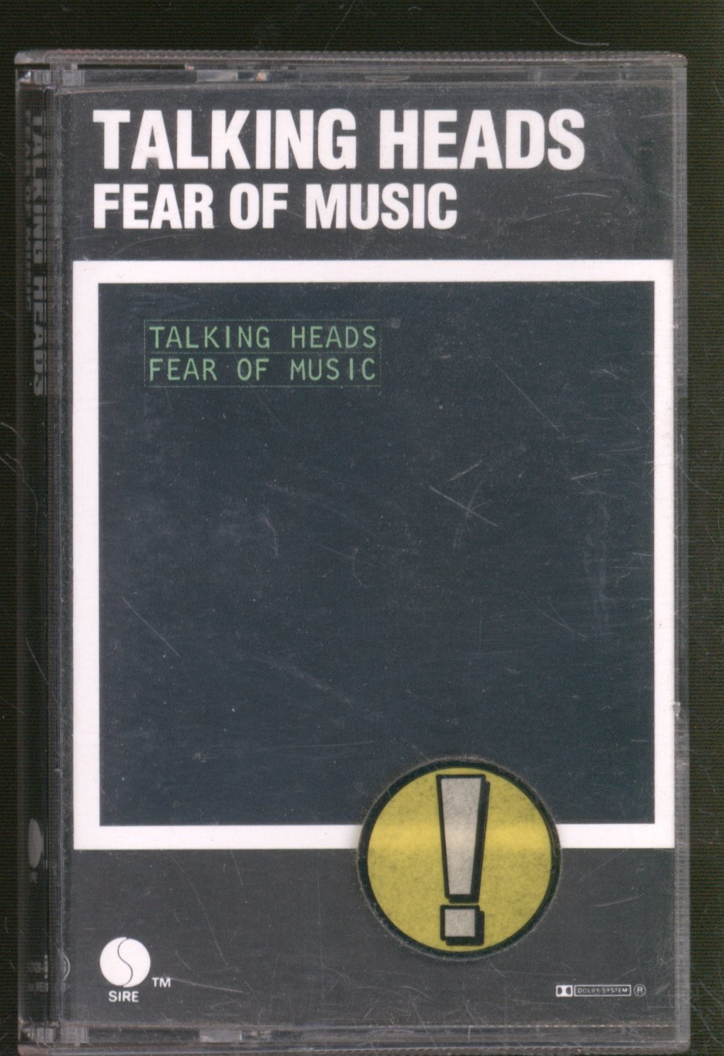 Talking Heads Fear of Music cassette Europe Sire cassette. Has '!' sticker on