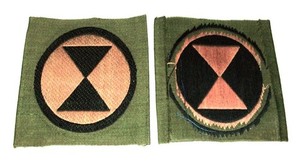 ORIGINAL WOVEN WW1 LIBERTY LOAN 7th INFANTRY DIVISION SHOULDER PATCH