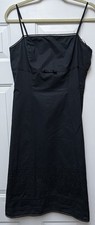 Express Sleeveless Black Dress Jr. Size 11/12 Spaghetti Straps Embroidery Lined