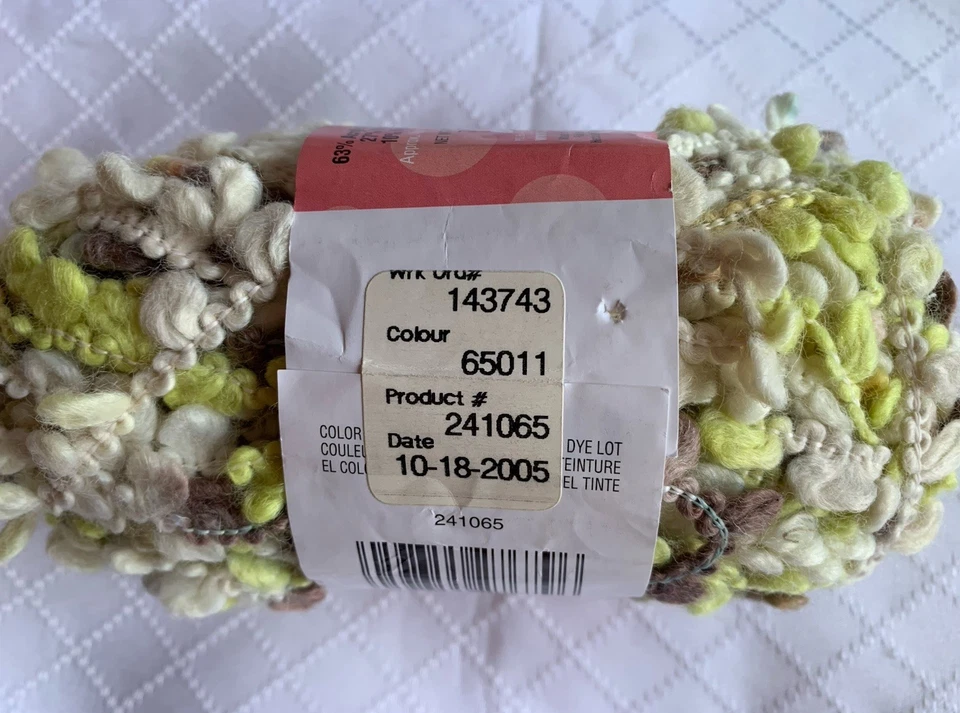 Patons Pooch Yarn - Lot Of 2 - Color Wheat Field - 2.4 Oz/36 Yds Each - Image 3 of 4