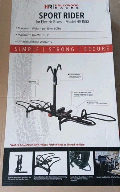 Hollywood Racks Sport Rider for Electric Bikes Black (HR1500