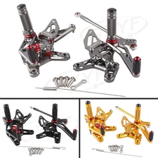 Motor Adjustable Rearsets Rear Set Foot Pegs For Kawasaki Ninja ZX6R 2007 2008