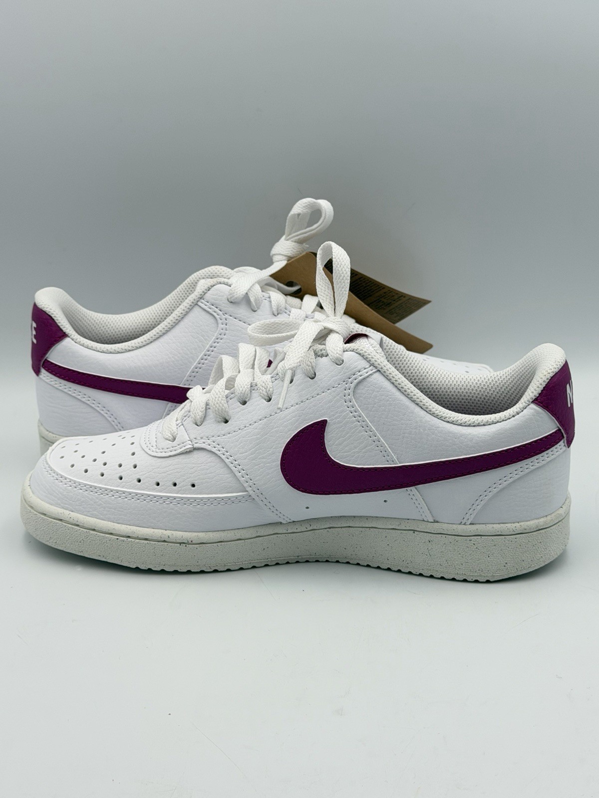 Nike Court Vision Lo NN NEW Women's SIZE 6.5 Shoes White Purple DH3158-500 thumbnail 5