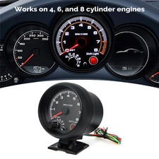 1-8 Cylinder Tachometer 3.75'' Car Tachometer Gauge Inter Shift Light 0-8000 RPM