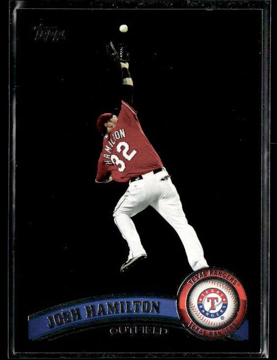 2011 Topps #650 Josh Hamilton Black Border