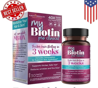 #ad Purity Products My Biotin ProClinical MyBiotin Thicker Hair 30 Capsule $16.79