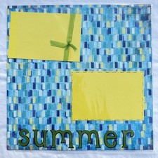 1 Pre Decorated Scrapbook Page 12 x 12 Ready for Photos