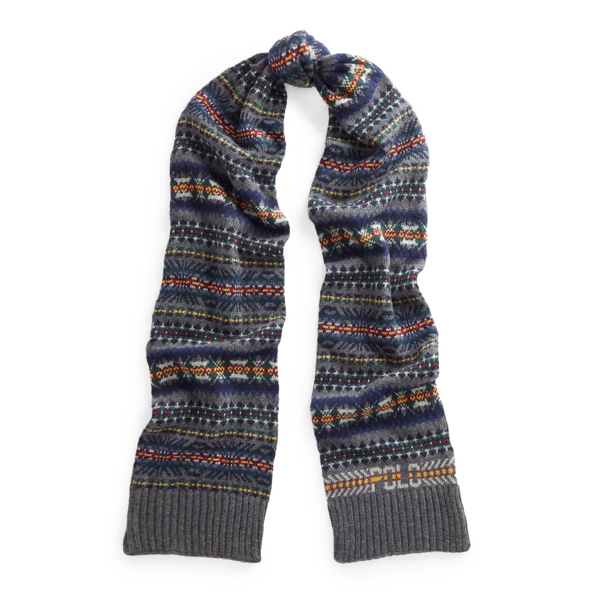 PC0631-015] Mens Polo Ralph Lauren Fair Isle Scarf | eBay