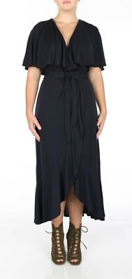 Juicy Couture 244446 Womens Knit Jersey Wrap Midi Dress Regal Size Medium |  eBay