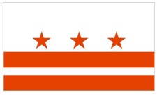 District of Columbia Washington DC International Flag Sticker Decal F134