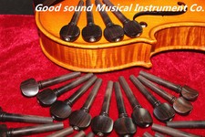 50 pcs High Quality Violin Pegs Natural ebony wood 4/4 Violin Tuning Pegs