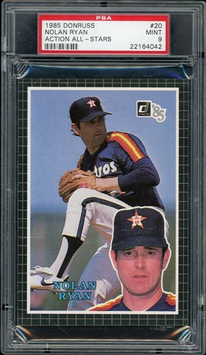 1985 Donruss Action All Stars Baseball #20 Nolan Ryan PSA 9