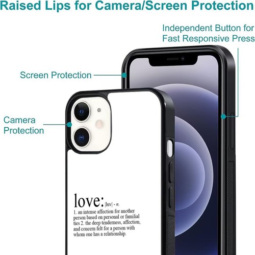 For iPhone SE XS XR Max 5 6 7 8 Plus Anti scratch Cover Love Definition meaning - Picture 18 of 25