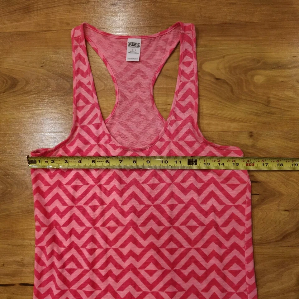 Camiseta sin mangas Y2K de colección Victoria's Secret ROSA rosa caliente camisa para mujer talla L Foto 3 de 4