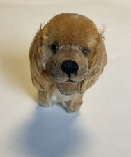 Vtg. 50's Steiff Plush Mohair Stuffed Cocker Spaniel Dog-Moveable Head-no Button