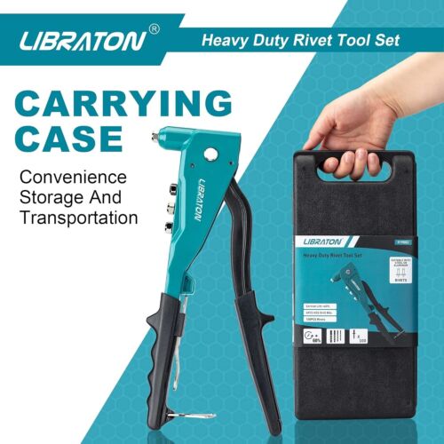 Efficient and Sturdy Rivet Gun with Soft Grip and Storage Case - 110 Piece Set - Picture 7 of 11
