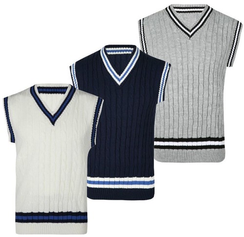 Mens Classic Cable Knitted Cricket Tank 
