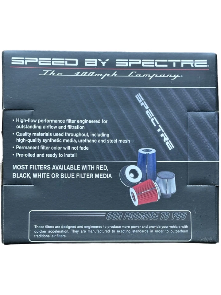 Filtro de aire Spectre Performance 9131 3 pulgadas admisión 6,5 pulgadas de largo Foto 4 de 4